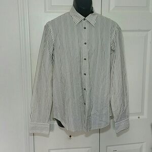 Hugo Hugo Boss Striped Button Front Dress Shirt L
